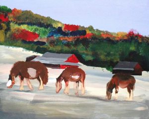 Erica Morocco GRAZING ON A FALL DAY 2013Acrylic- smaller file